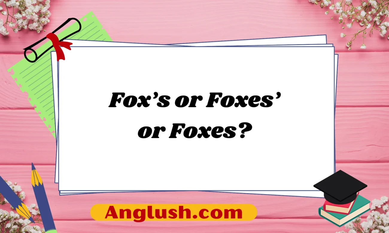 Fox’s or Foxes’ or Foxes?