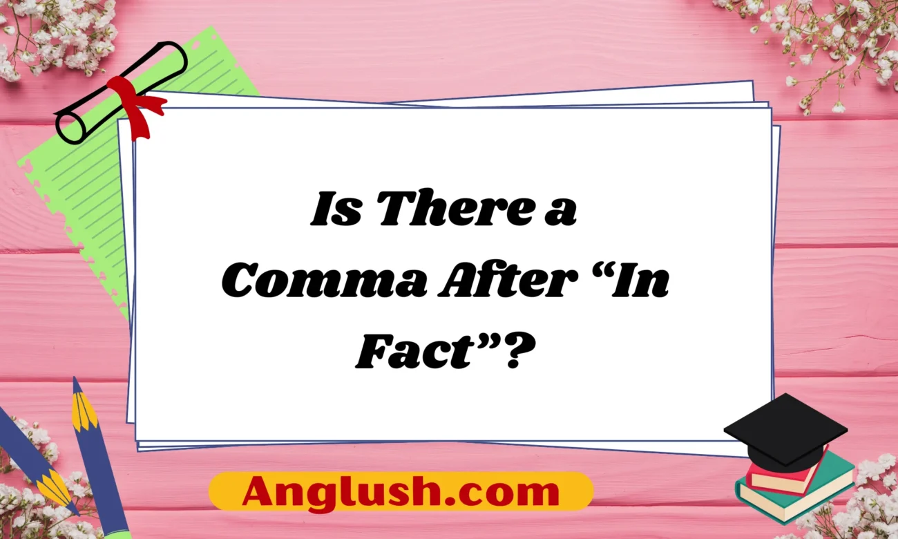 Is There a Comma After “In Fact”?