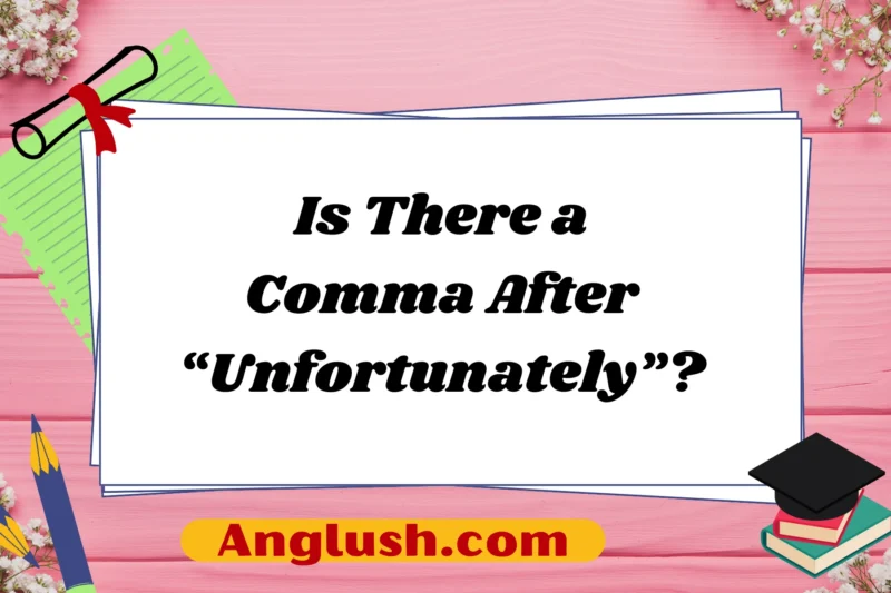 Is There a Comma After “Unfortunately”?