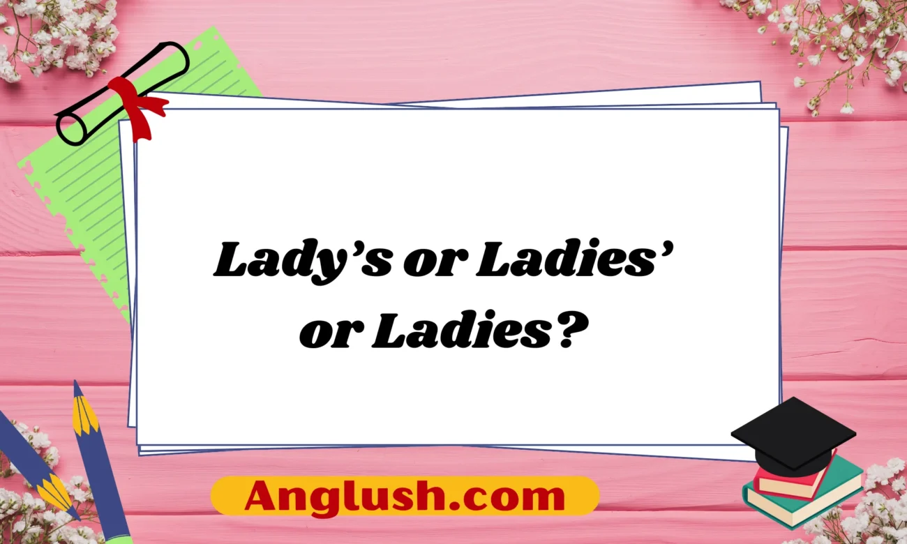 Lady’s or Ladies’ or Ladies?
