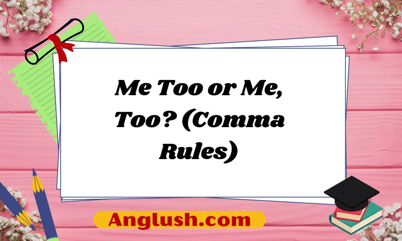 Me Too or Me, Too? (Comma Rules)
