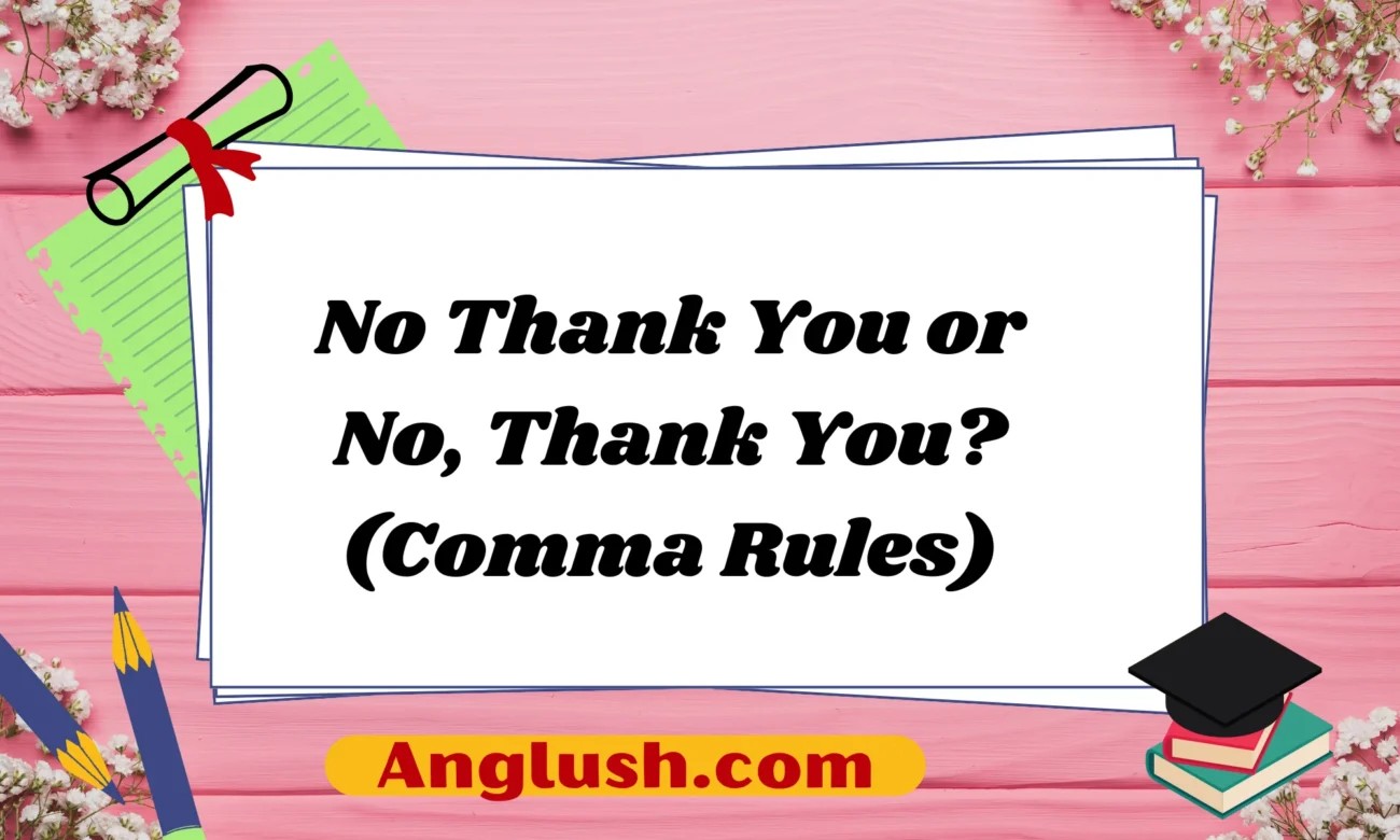 No Thank You or No, Thank You? (Comma Rules)