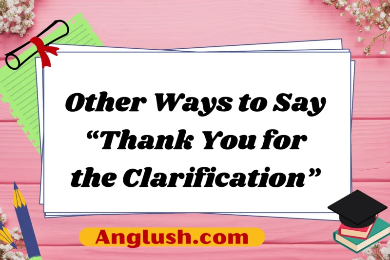 15+ Other Ways to Say “Thank You for the Clarification”