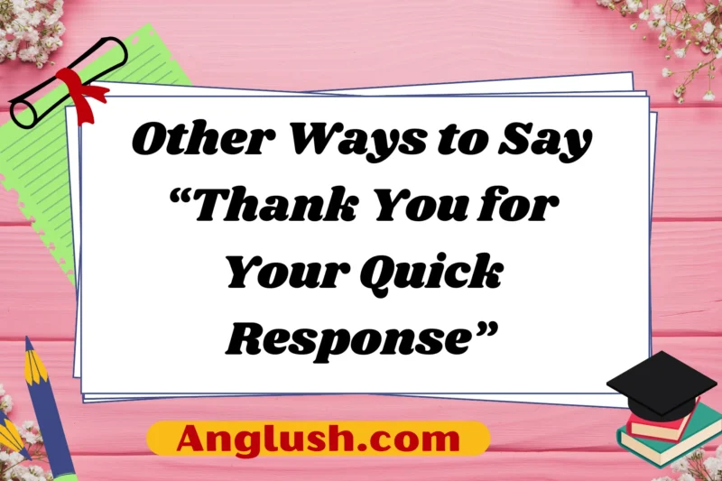 19+ Other Ways to Say “Thank You for Your Quick Response”