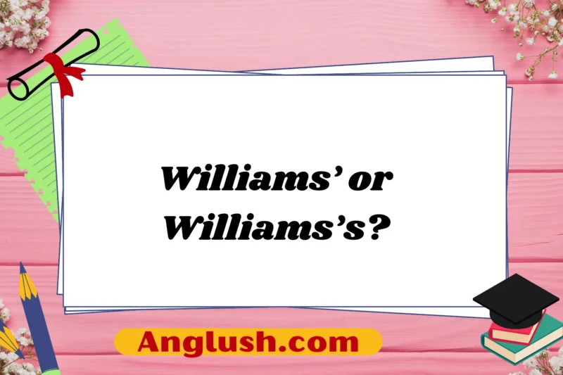 Williams’ or Williams’s?