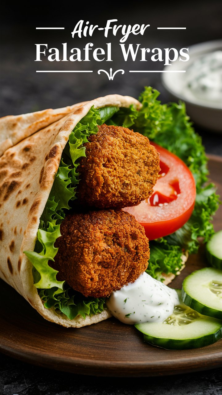 Air-Fryer Falafel Wraps