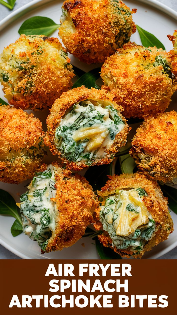 Air-Fryer Spinach Artichoke Bites
