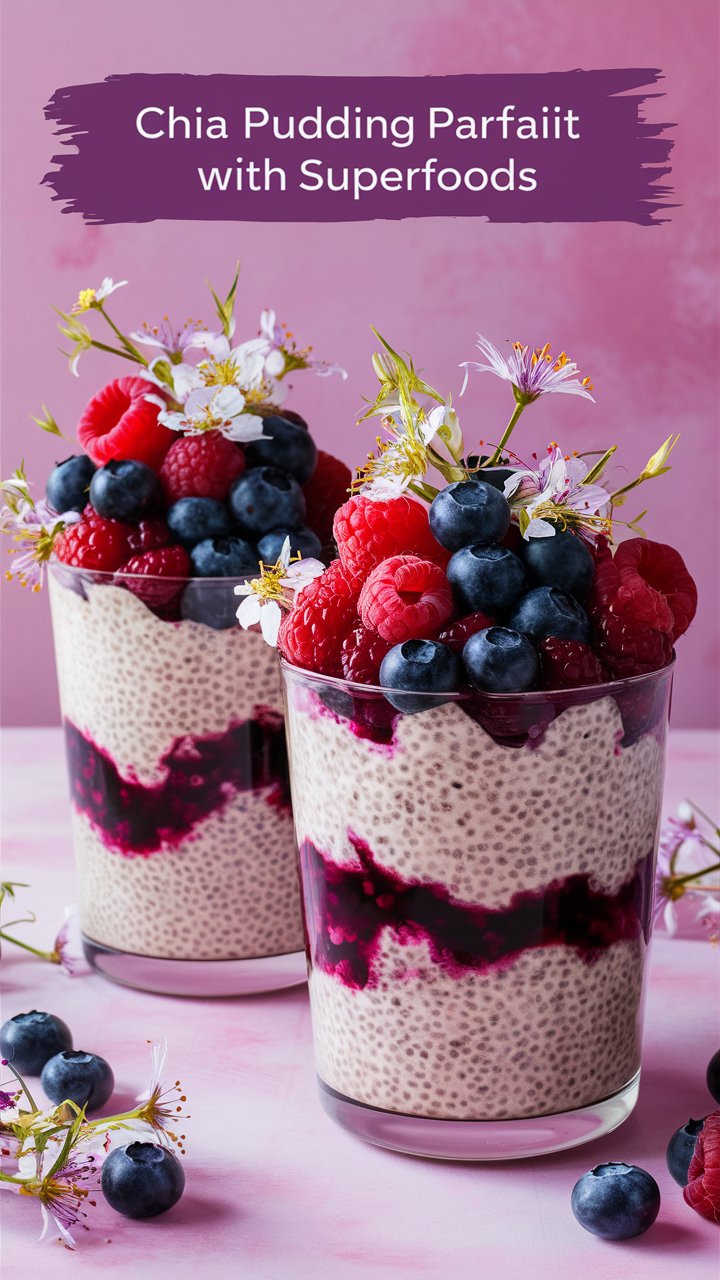 Chia Pudding Parfait with Superfoods