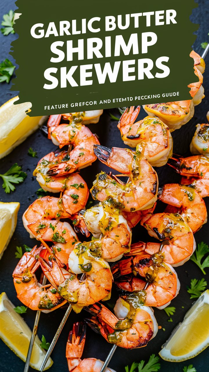 Honey Butter Garlic Shrimp Skewers
