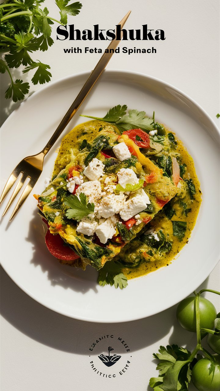 Shakshuka with Feta and Spinach