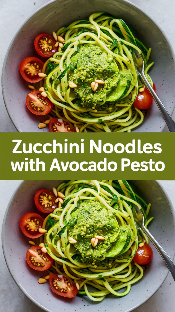 Zucchini Noodles with Avocado Pesto