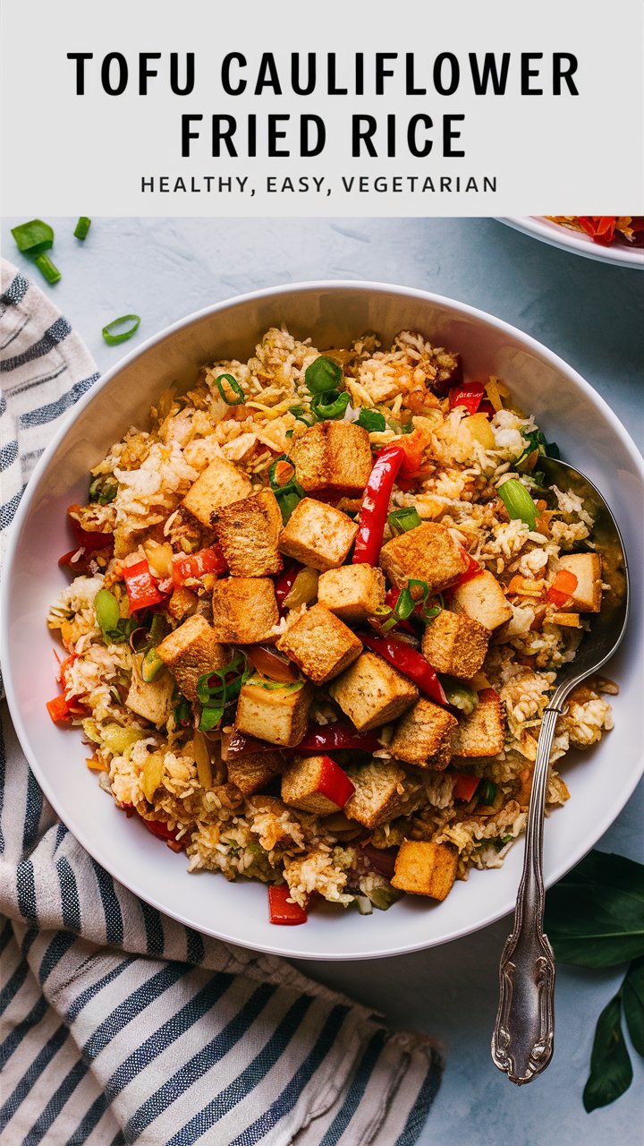 Cauliflower Rice Stir-Fry with Tofu and Veggies