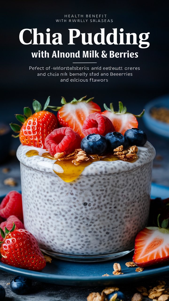 Chia Seed Pudding with Almond Milk and Fresh Berries
