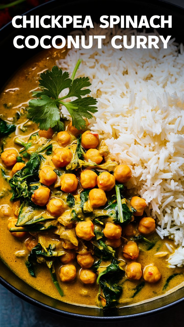 Chickpea and Spinach Coconut Curry
