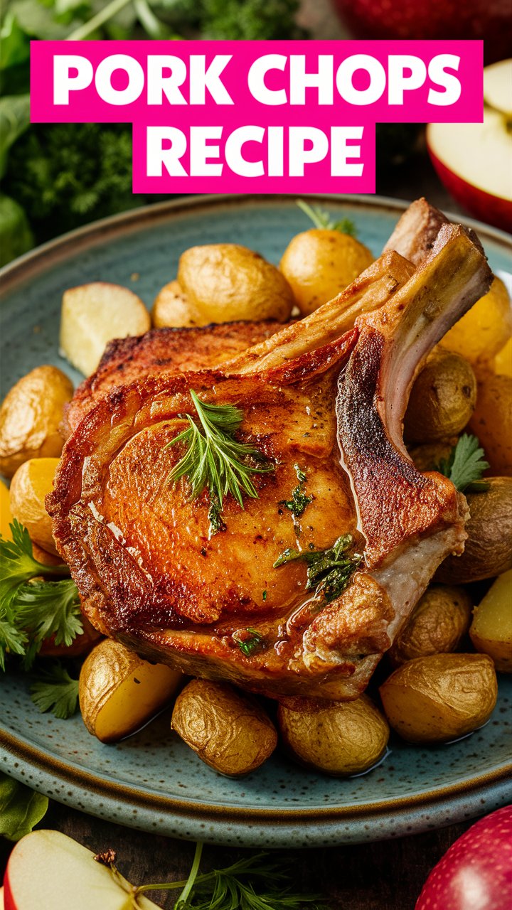Herb-Crusted Pork Chops with Apple Compote