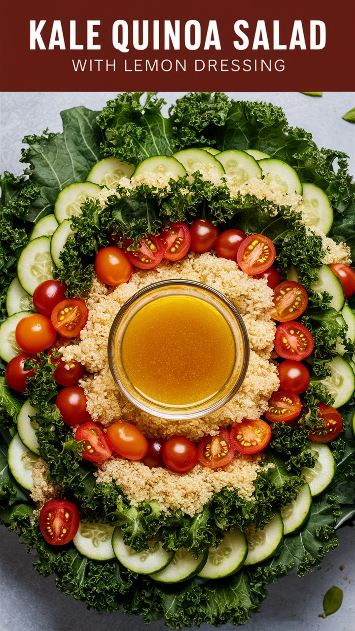 Kale Quinoa Salad with Lemon Dressing