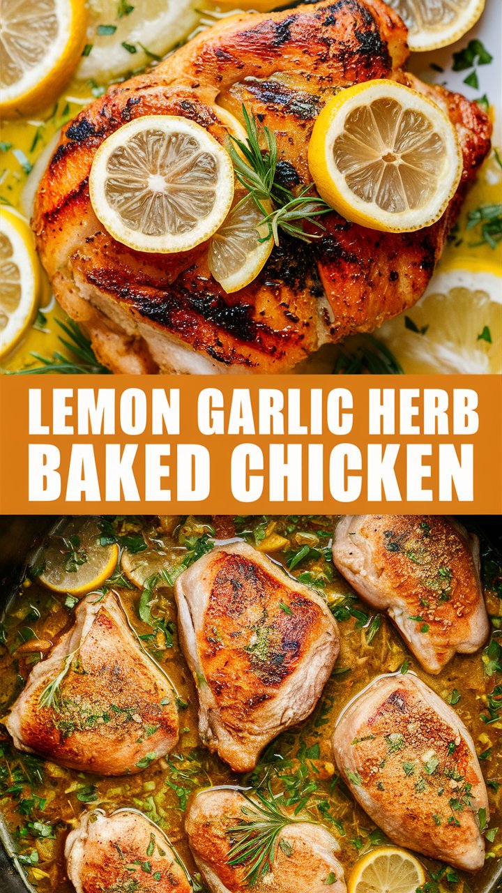 Lemon Garlic Herb Baked Chicken
