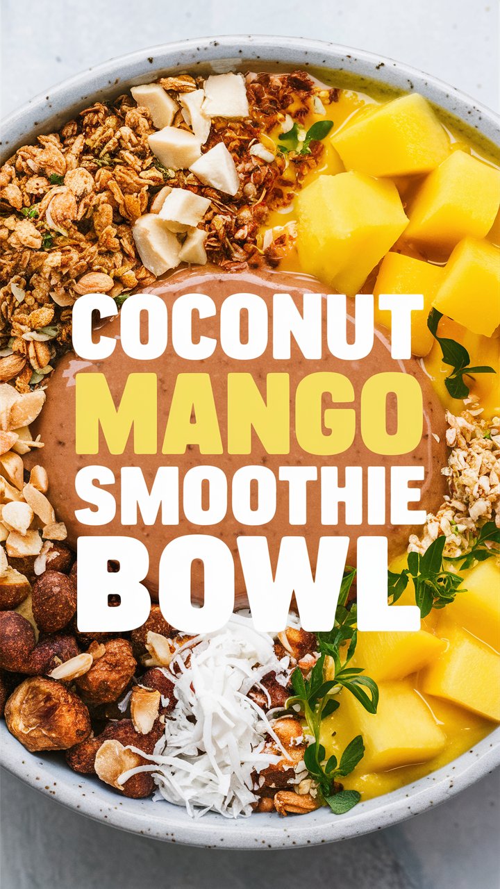 Mango Coconut Smoothie Bowl with Granola