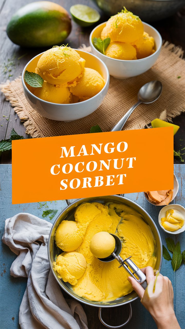 No-Churn Vegan Mango Sorbet