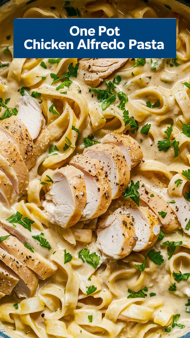 One-Pot Creamy Chicken Alfredo Pasta