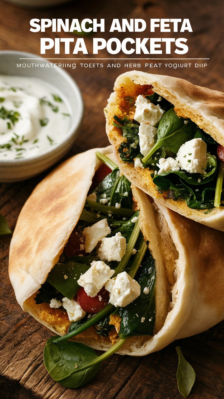 Spinach and Feta Pita Pockets