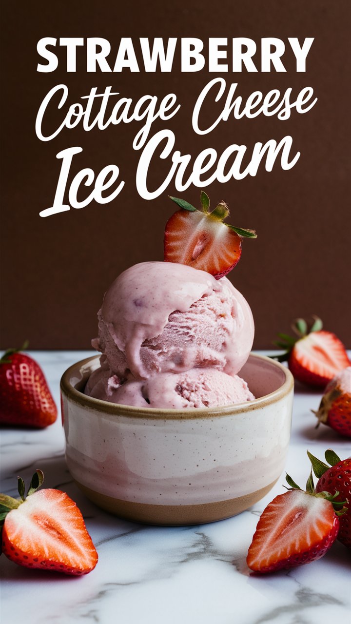 Strawberry Cottage Cheese Ice Cream