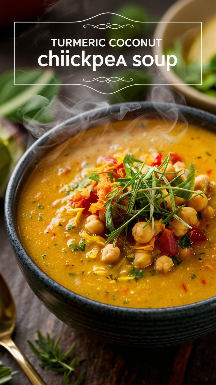 Turmeric Coconut Chickpea Soup
