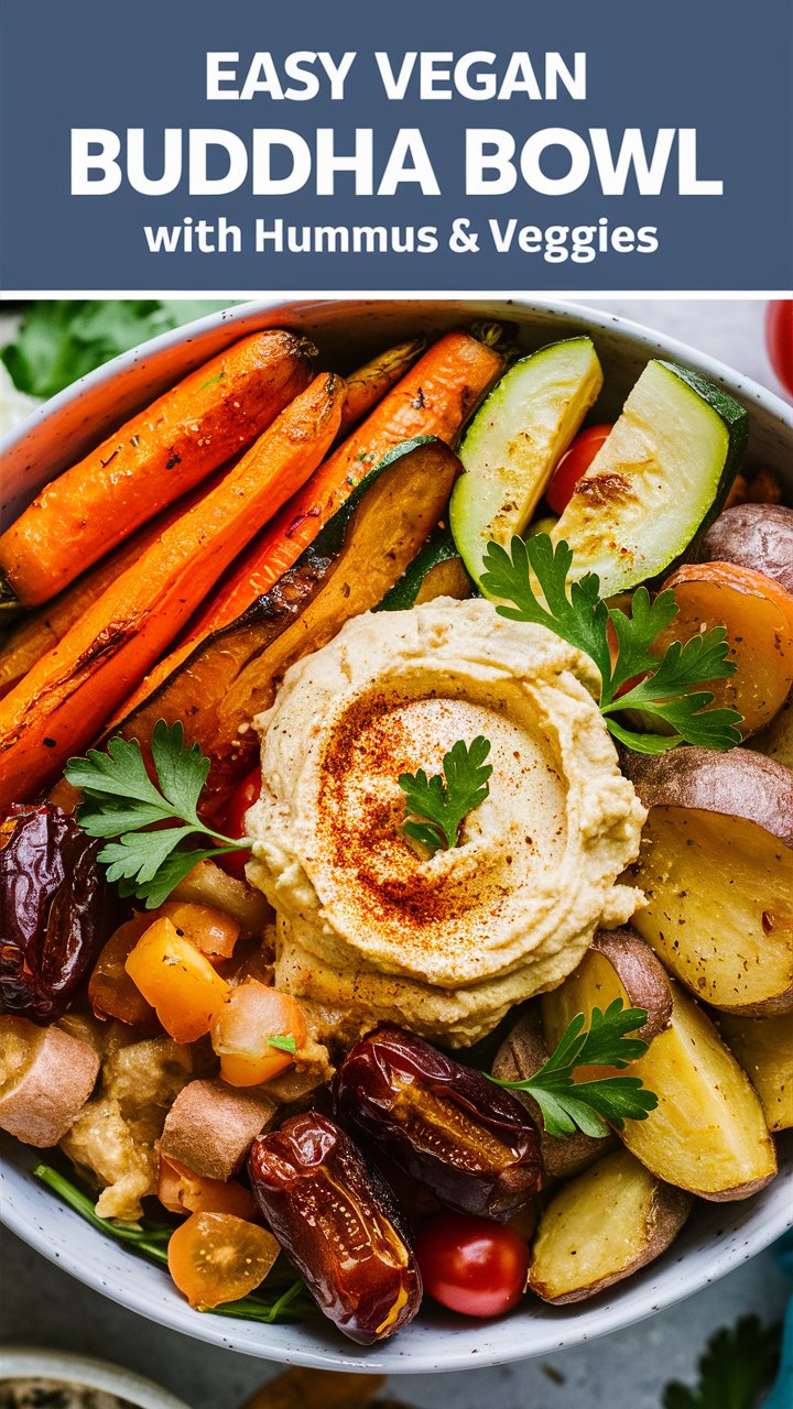 Vegan Buddha Bowl with Hummus & Veggies