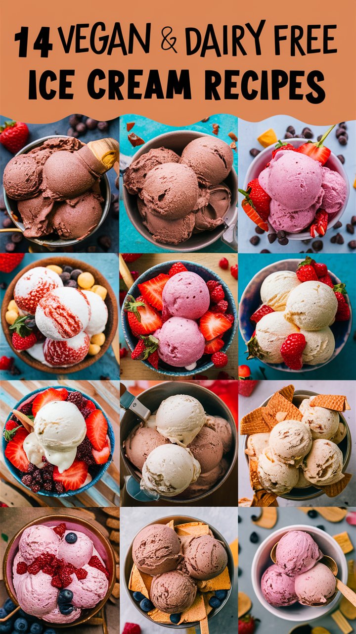 Vegan & Dairy Free Ice Cream Recipes