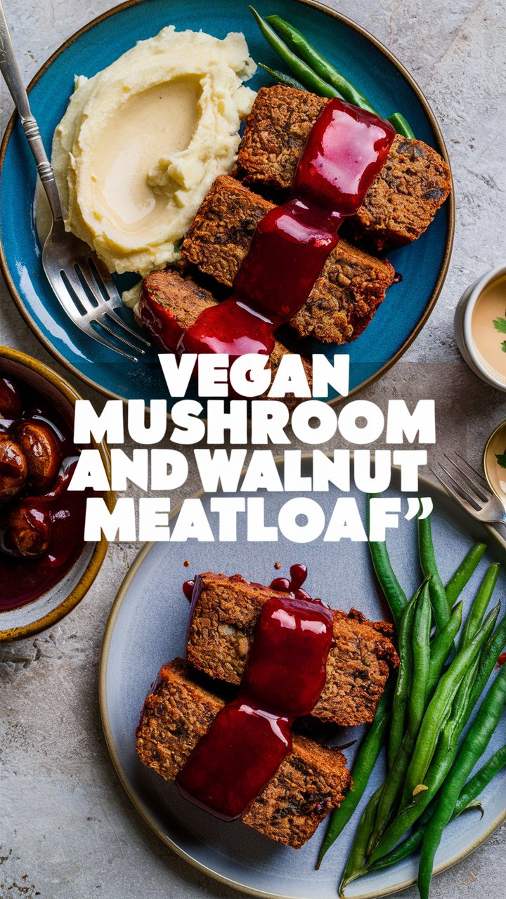 Vegan Mushroom and Walnut Meatloaf
