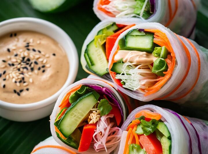 Rainbow Veggie Spring Rolls with Peanut Sauce: A Vibrant, Healthy, and Delicious Delight 2025