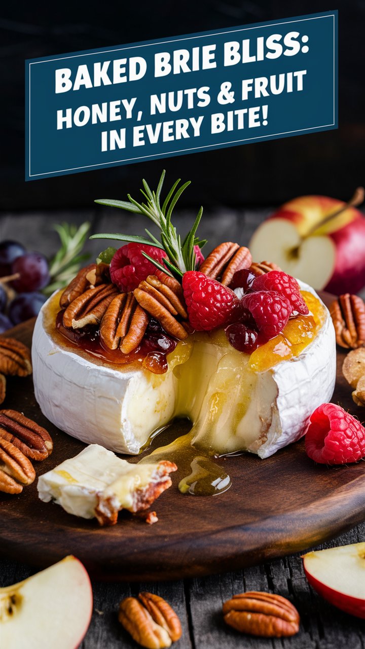 Baked Brie Bliss: Honey, Nuts & Fruit in Every Bite!