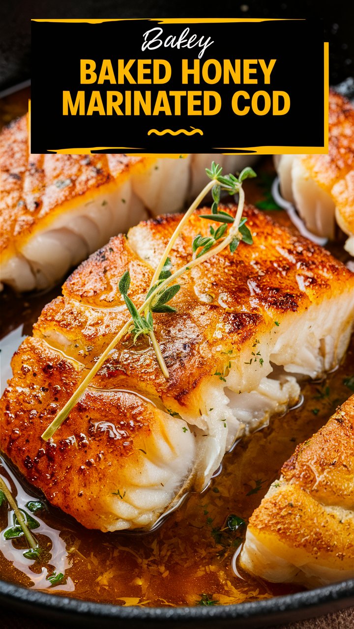 Baked Honey Marinated Cod