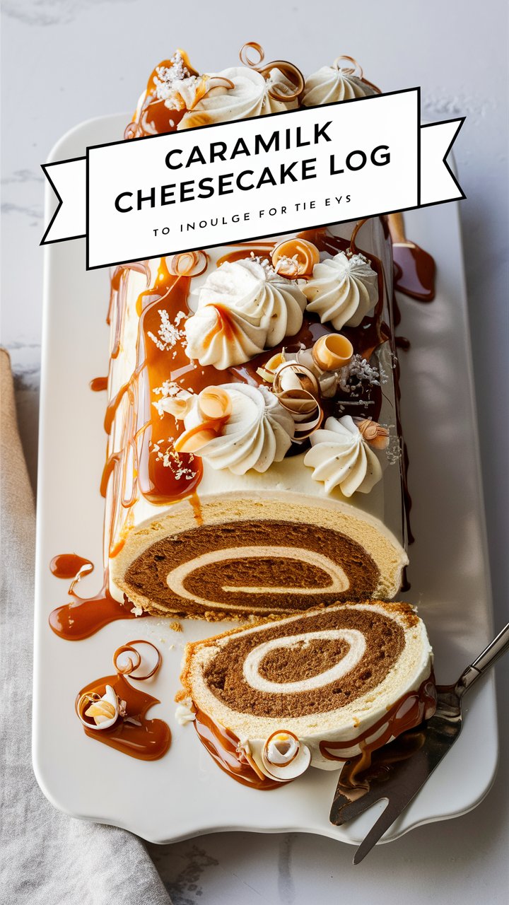Caramilk Cheesecake Log