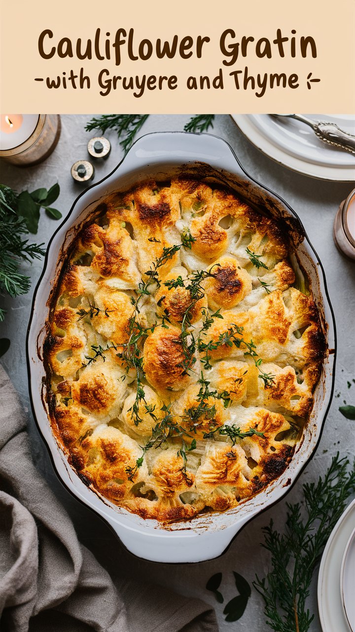 Cauliflower Gratin with Gruyere and Thyme