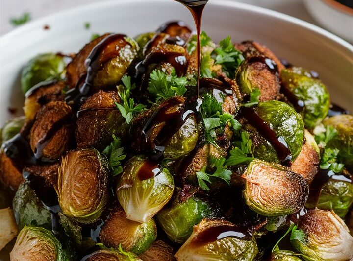 Crispy Oven-Roasted Brussels Sprouts with Sticky Balsamic Glaze 2025