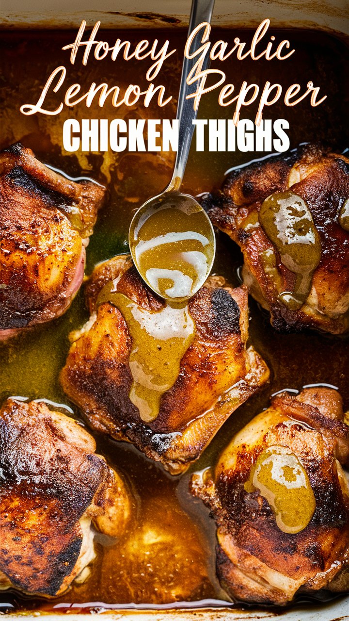 Honey Garlic Lemon Pepper Chicken Thighs