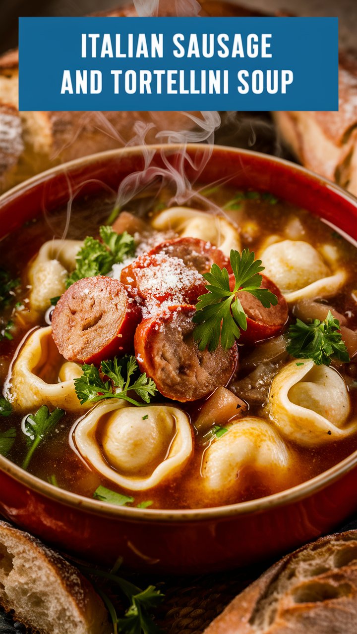 Italian Sausage and Tortellini Soup