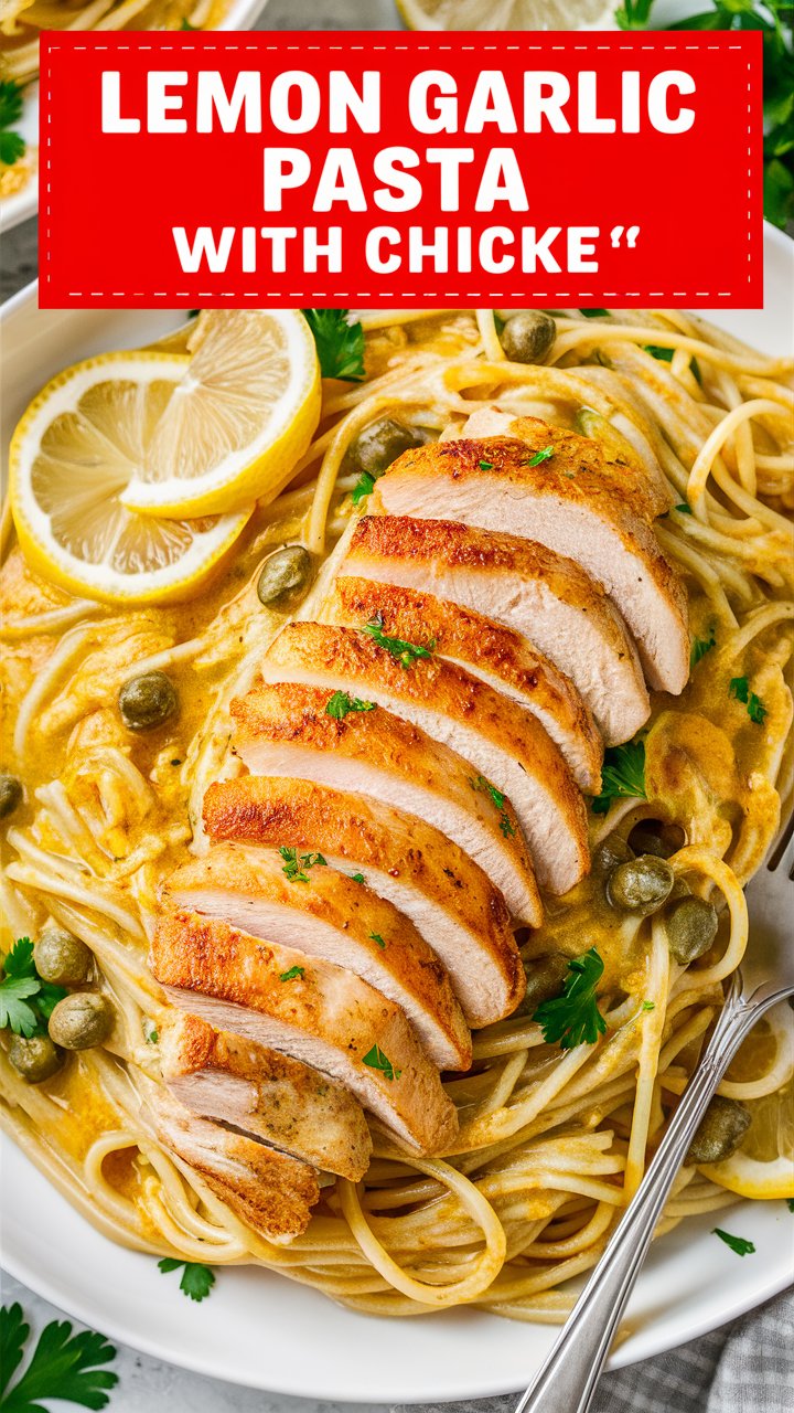 Lemon Garlic Pasta with Chicken