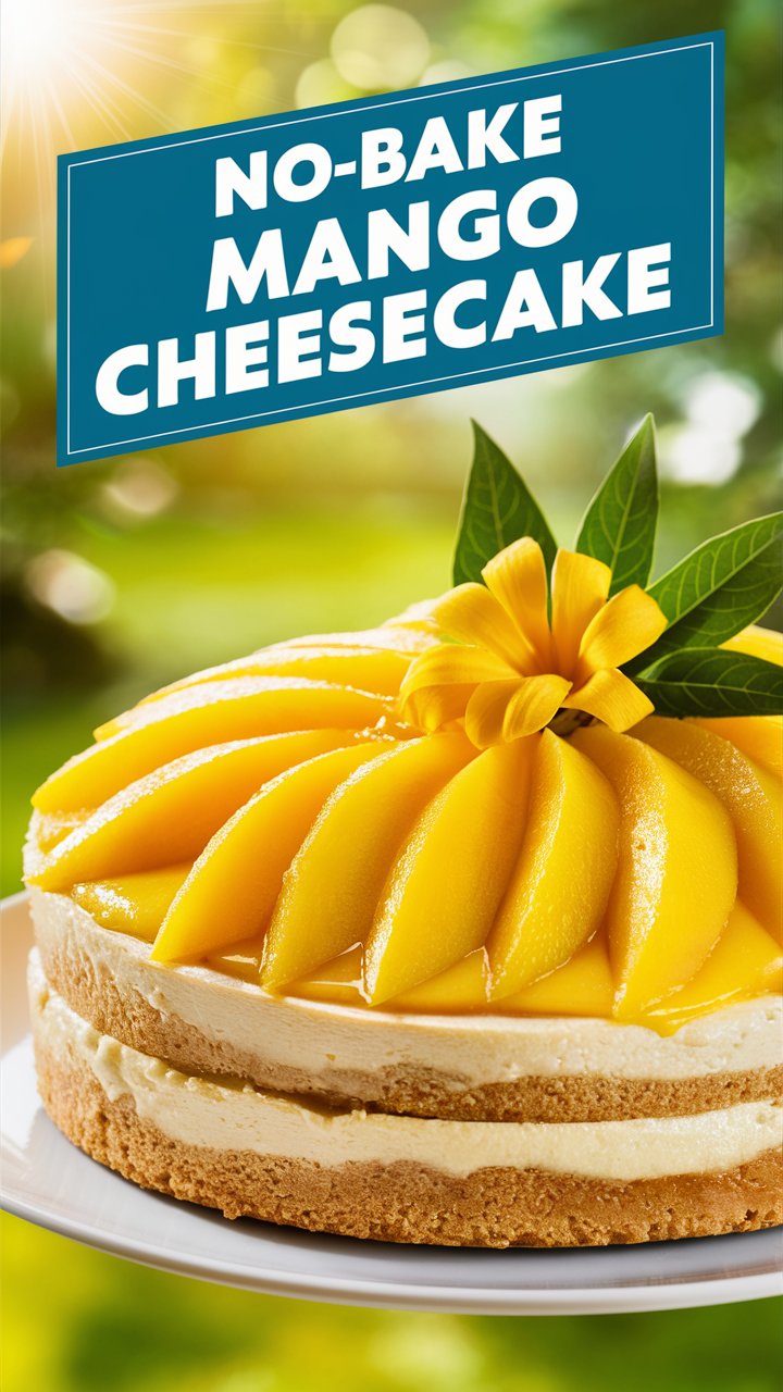 No-Bake Mango Cheesecake