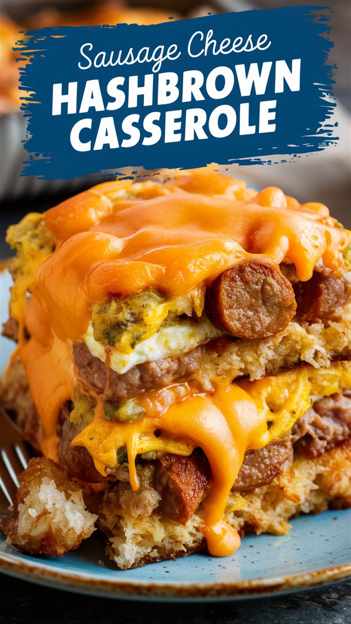 Sausage Cheese Hashbrown Casserole