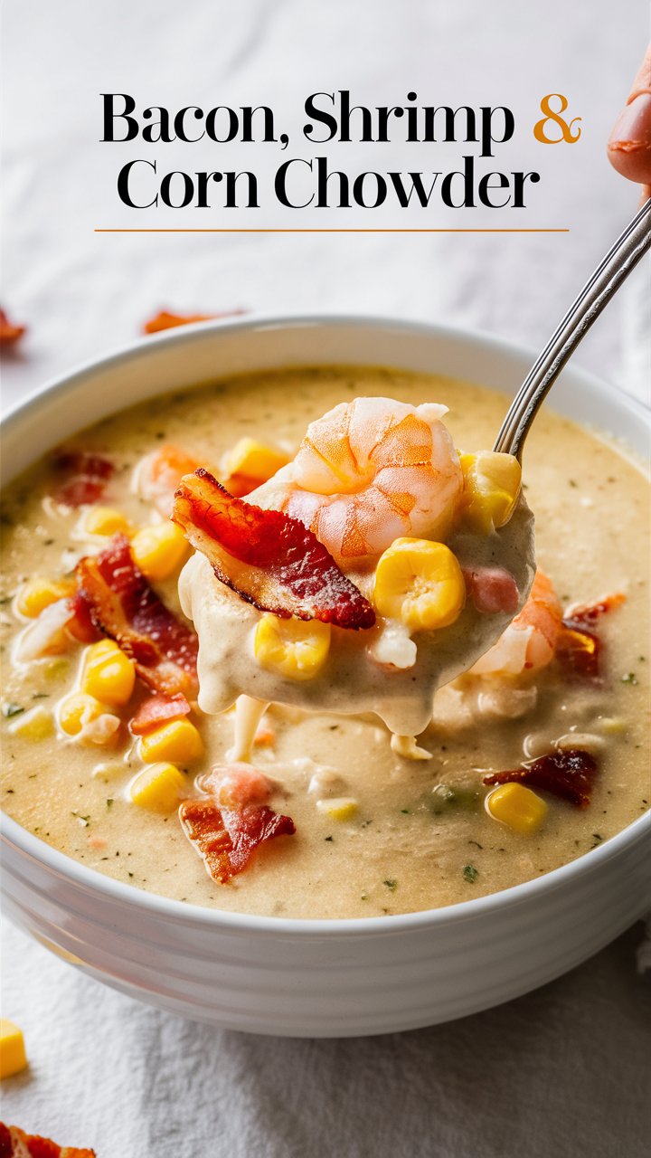 Shrimp and Corn Chowder with Bacon