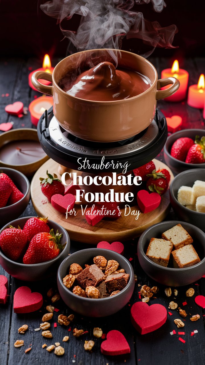 Strawberry Chocolate Fondue for Valentine’s Day