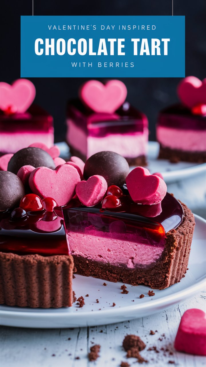 Valentine’s Day-Inspired Chocolate Tart with Berries