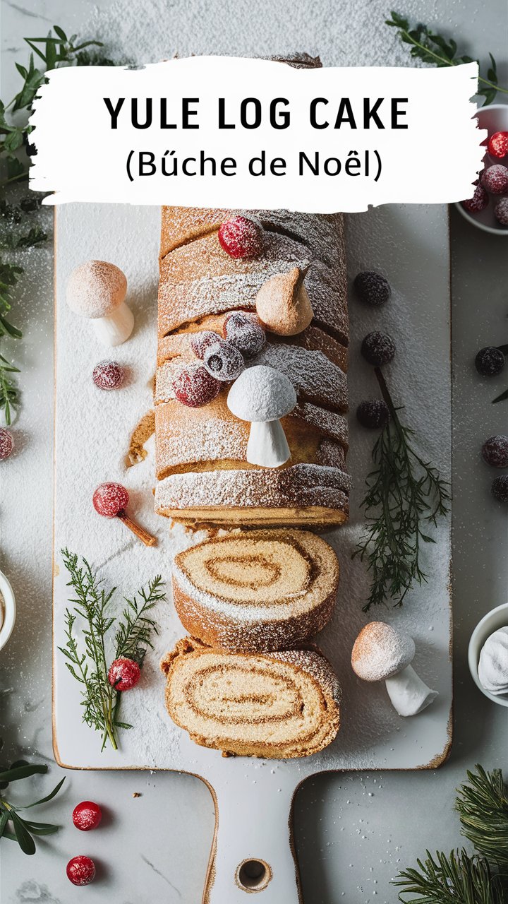 Yule Log Cake (Bûche de Noël)
