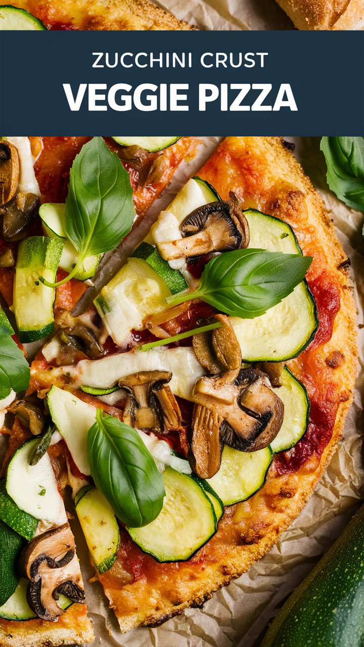 Zucchini Crust Veggie Pizza