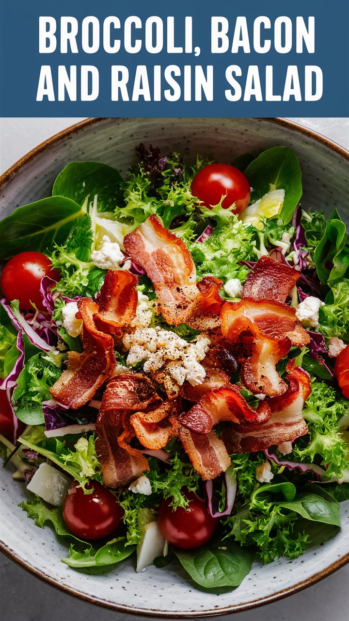 Broccoli Bacon and Raisin Salad