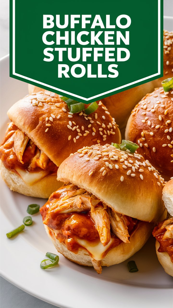 Buffalo Chicken Stuffed Rolls