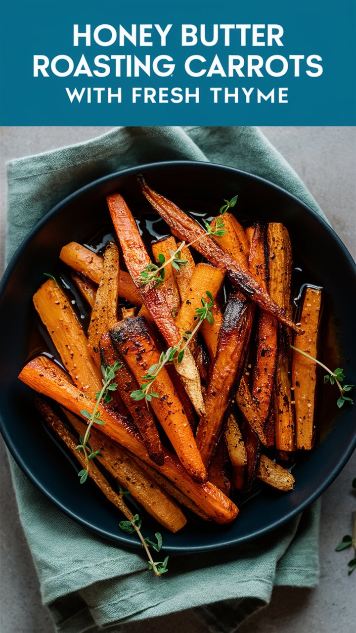 Honey Butter Roasted Carrots with Fresh Thyme