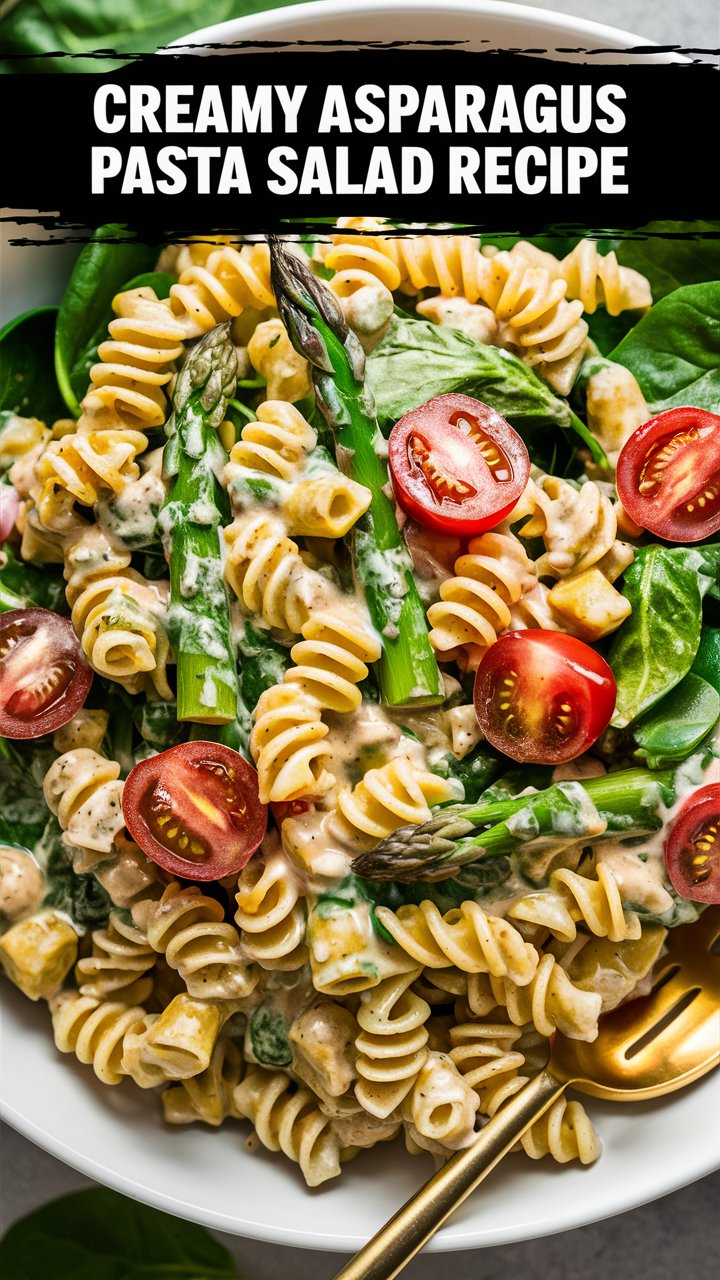 Creamy Asparagus Pasta Salad Recipe